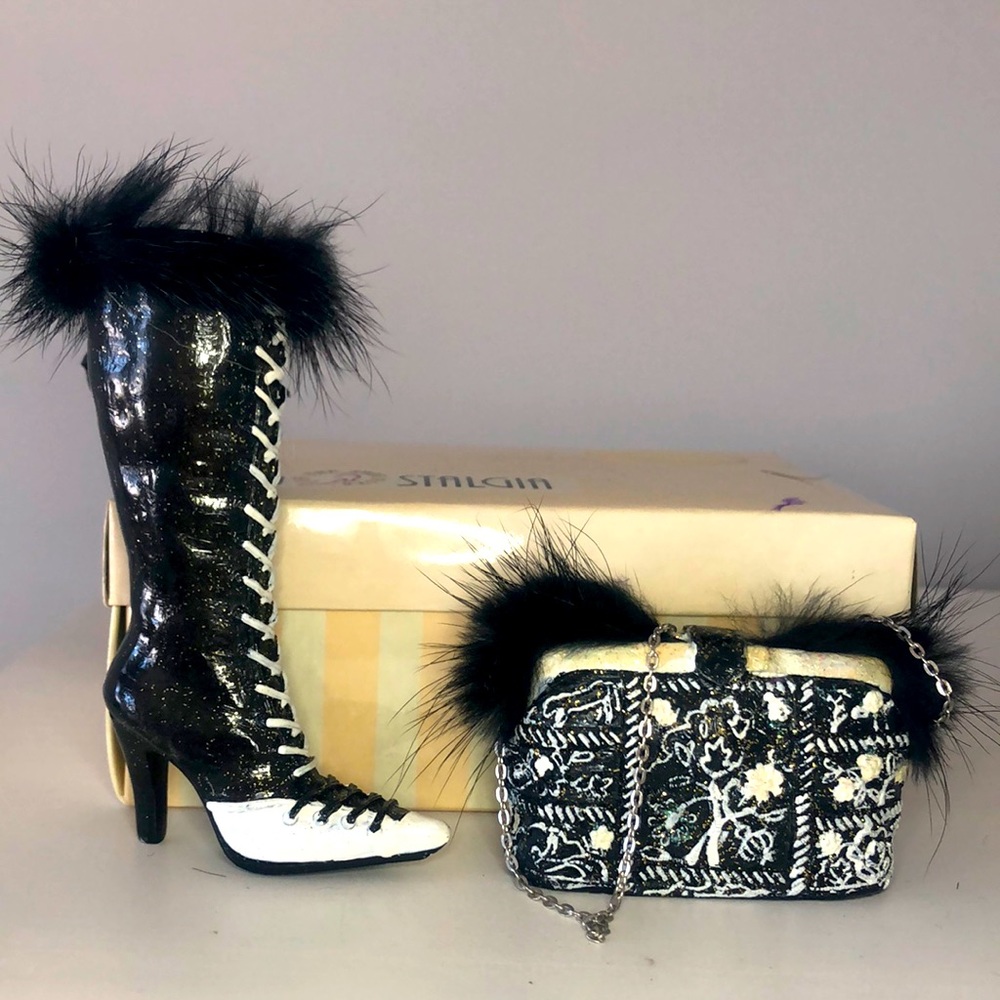 Shoe and purse miniature figurine
